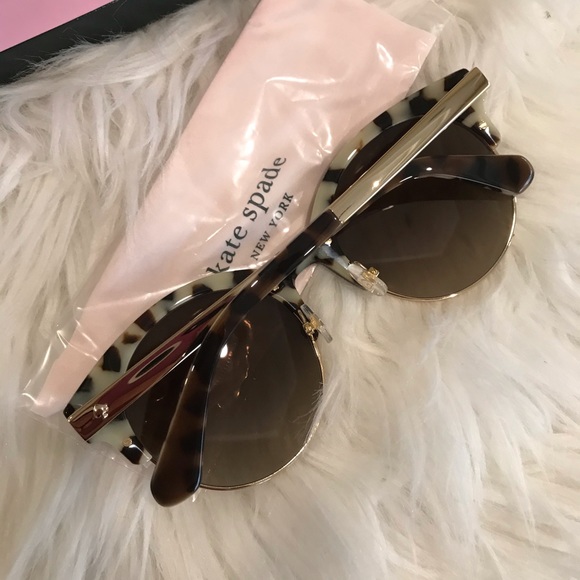 New Kate spade kaileen 52mm clubmaster brown sunglasses - Picture 4 of 8